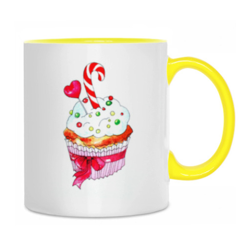 Кружка с принтом любимый капкейк