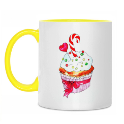 Кружка с принтом любимый капкейк