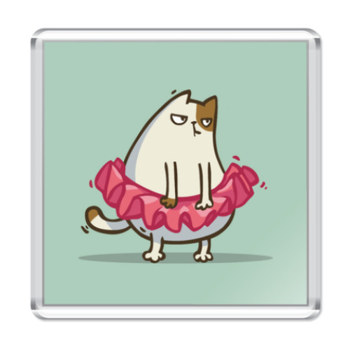 Магнит с принтом Пятничный Котик №1