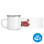 Кружка металлическая белая (круговая запечатка)