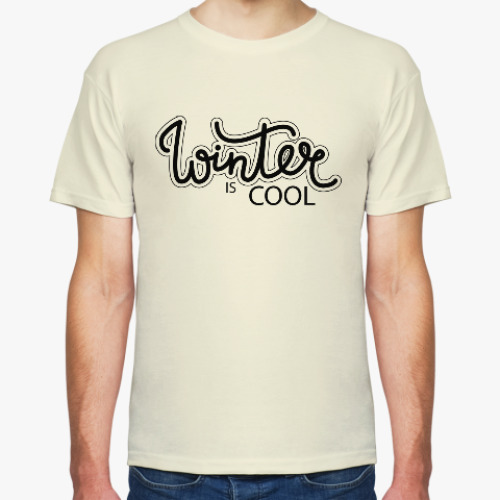 Футболка с принтом Зима - это круто