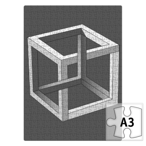 Пазл Невозможный Куб 3D