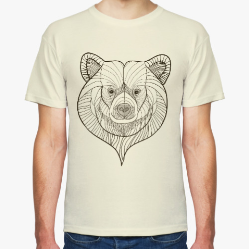 Футболка с принтом Голова медведя