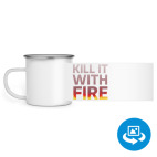 Кружка металлическая белая (круговая запечатка)