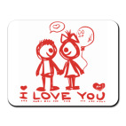Коврик для мыши i love you
