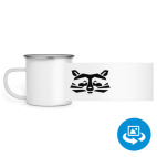 Кружка металлическая белая (круговая запечатка)