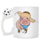 Кружка с футбольным мячиком