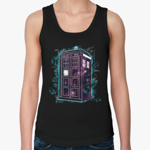 Женская майка с принтом Тардис