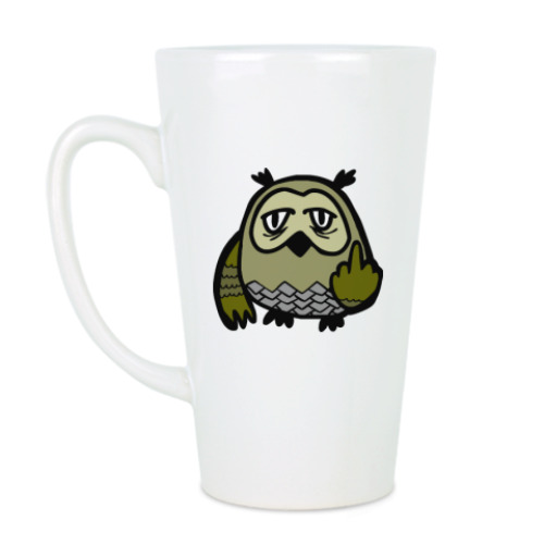 Чашка Латте с принтом Сова