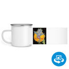 Кружка металлическая белая (круговая запечатка)