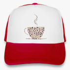 Кепка Trucker, красная Кофе из кофейных зерен