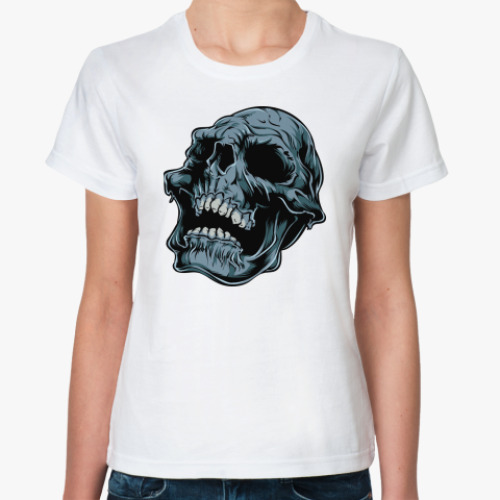 Классическая футболка с принтом Череп