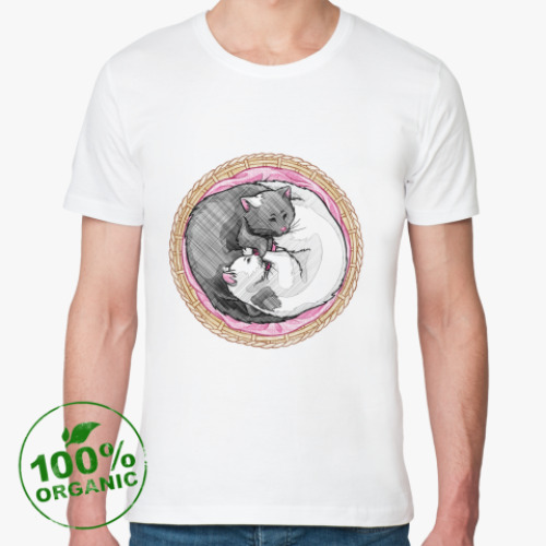 Футболка из органик-хлопка с принтом  Даосская Монада