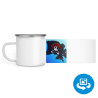 Кружка металлическая белая (круговая запечатка)