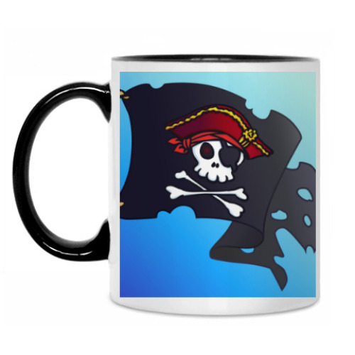 Кружка с принтом Веселый Роджер