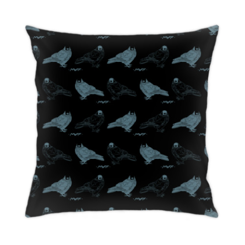 Подушка с принтом Птички не синички