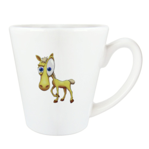 Чашка Латте с принтом Коняка-подозревака