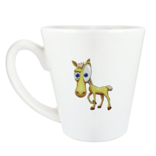 Чашка Латте с принтом Коняка-подозревака