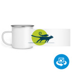 Кружка металлическая белая (круговая запечатка)