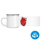 Кружка металлическая белая (круговая запечатка)