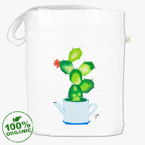 Сумка шоппер с принтом Полив не требуется