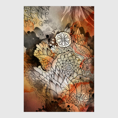 Постер с принтом Floral art