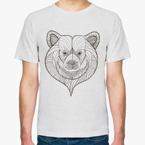 Футболка с принтом Голова медведя