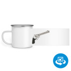 Кружка металлическая белая (круговая запечатка)