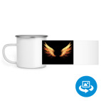 Кружка металлическая белая (круговая запечатка)