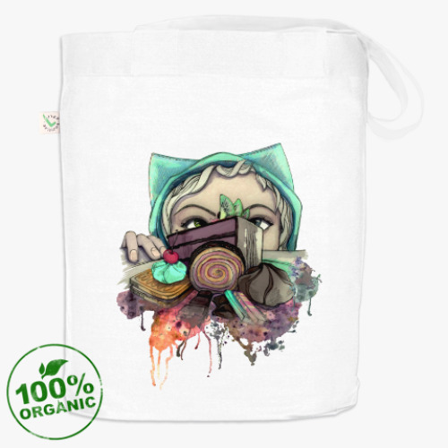 Сумка шоппер с принтом Время диеты