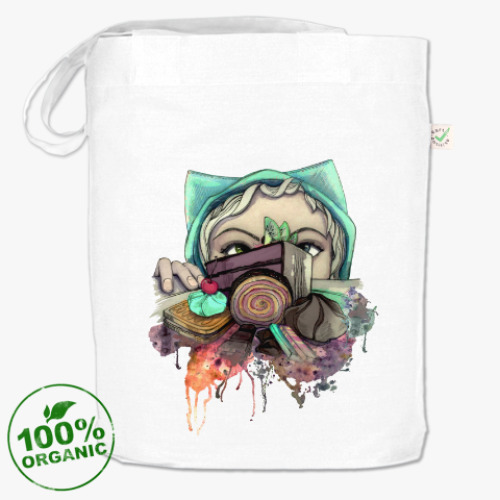 Сумка шоппер с принтом Время диеты