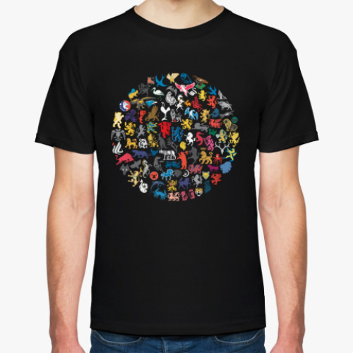 Футболка с принтом Футбольная фауна