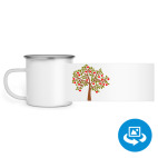 Кружка металлическая белая (круговая запечатка)