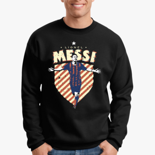 Свитшот с принтом Лионель Месси. Барселона