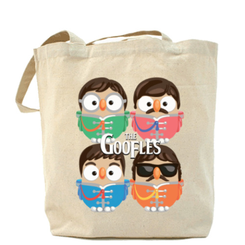 Сумка шоппер с принтом Сова Битлз Суперсова Goofi