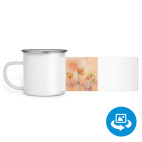 Кружка металлическая белая (круговая запечатка)