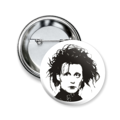 Значок 50мм с принтом Эдвард - ножницы