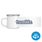 Кружка металлическая белая (круговая запечатка)