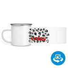 Кружка металлическая белая (круговая запечатка)