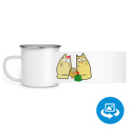 Кружка металлическая белая (круговая запечатка)