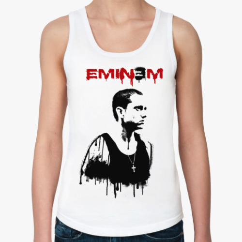 Женская майка с принтом Eminem graffity