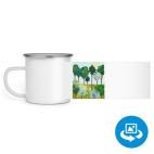 Кружка металлическая белая (круговая запечатка)