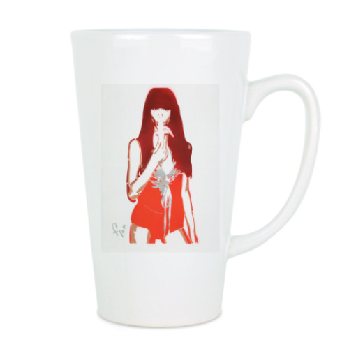 Чашка Латте с принтом Сексуальная девушка