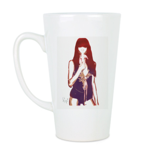 Чашка Латте с принтом Сексуальная девушка