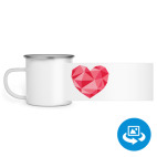 Кружка металлическая белая (круговая запечатка)