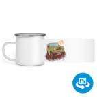 Кружка металлическая белая (круговая запечатка)