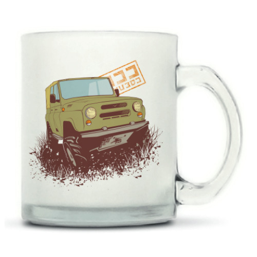 Кружка матовая с принтом 4х4 Off Road УАЗ