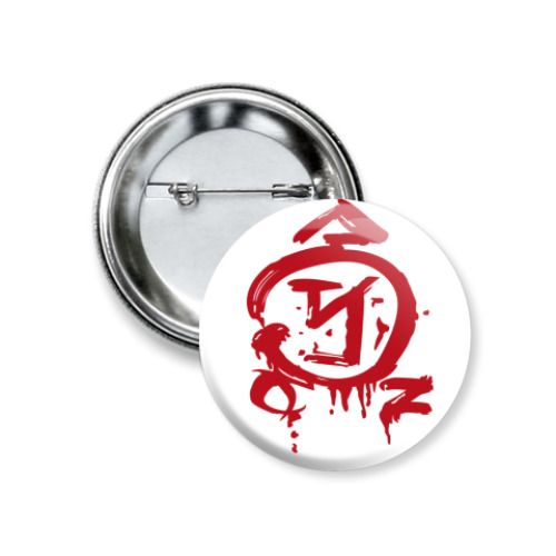 Значок 37мм с принтом Знак ангела - Supernatural