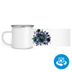 Кружка металлическая белая (круговая запечатка)