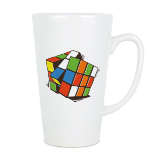 Чашка Латте с принтом Кубик Рубика | Rubiks Cube